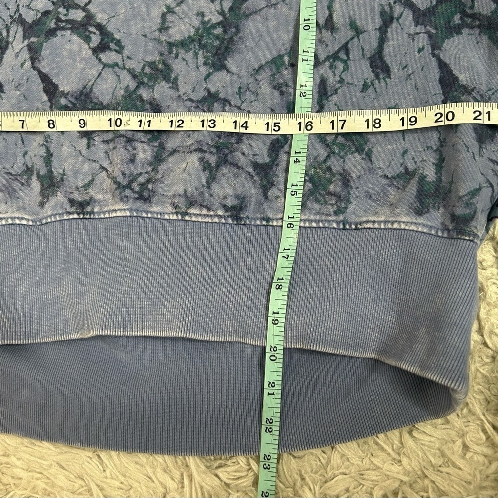 JoyLab Women's Blue Marble Print Relaxed Fit Sweatshirt - Picture 12 of 12